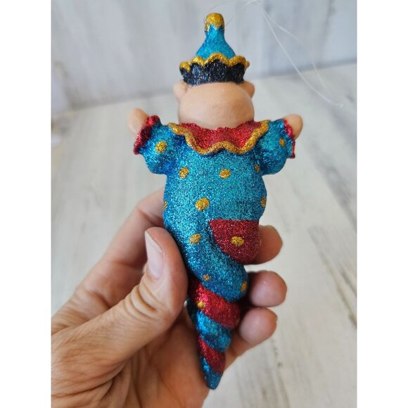 Dept 56 bear clown spiral ornament icicle Xmas circus tree - Picture 5 of 8